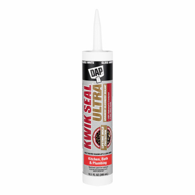Kwik Seal Ultra Premium Silicone Kitchen & Bath Sealant, White, 10.1-oz.