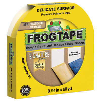 Delicate Surface Painting Tape, Yellow, .94-In. x 60-Yrd.