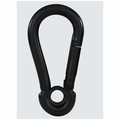 Interlocking Spring Snap, Steel, Black, 1/4 In.