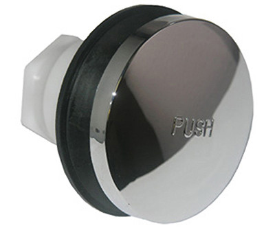 Bathtub Drain Stopper, Tip-Toe Style, Chrome Plated, 5/16 In. Thread
