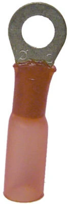 Nylon Insulated Ring Terminals, 22-18 AWG, Red, 8 Stud, 3-Pk.