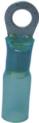 Nylon Insulated Ring Terminals, 16-14 AWG, Blue, 8 Stud, 3-Pk.
