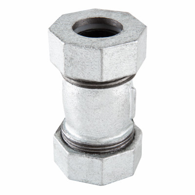 1/2 In. Galvanized Pipe Compression Coupling
