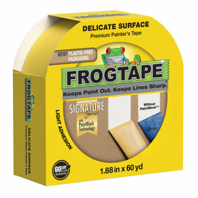 Delicate Surface Painting Tape, Yellow, 1.88-In. x 60-Yrd.