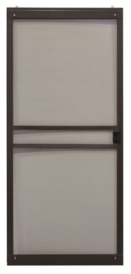 Breezeway Sliding Patio Screen Door, Bronze Steel, Adjustable Height, 36-In. Wide