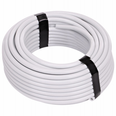 Water Supply Tubing, White Polyethylene, 1/4-In. x 50 Ft.