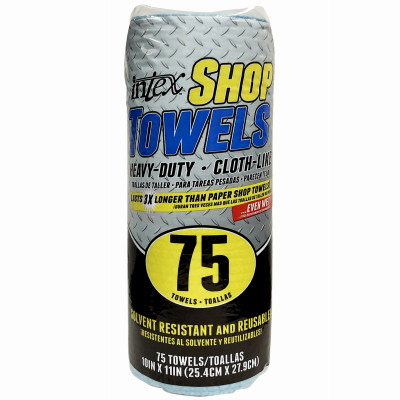 Cloth-like Shop Towels, Blue, 75-Ct.