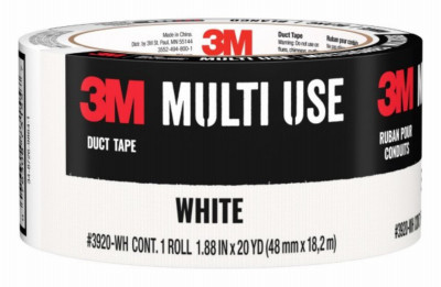 Duct Tape, White, 1.88 In. x 20 Yd.