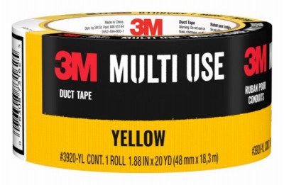 Duct Tape, Yellow, 1.88 In. x 20 Yd.