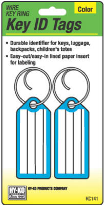 Key I.D. Tag, Wire Ring, 2-Pk. (5 pieces)