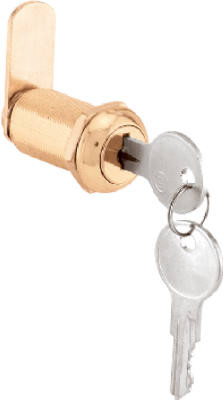 1-3/8 In. Brass Finish Drawer/ Cabinet Lock