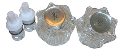 Delex, Acrylic, Two Handle, Trim Set, With Stems