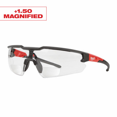 Safety Glasses, +1.50 Magnified Clear Anti-Scratch Lenses
