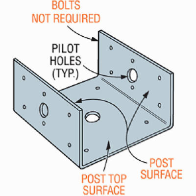 Dual Purpose Post Cap/Base Z-Max, Galvanized Steel, 4 x 4 In.