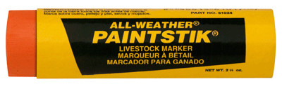 Paintstick Livestock Marker, All Weather, Orange (12 pieces)