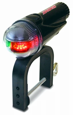Portable Bow LED Light, Red & Green, Clamp-On