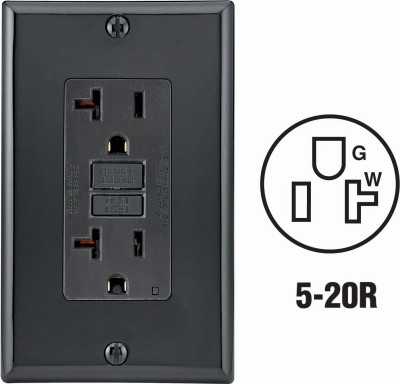 20A BLK SLFTGFCI OUTLET