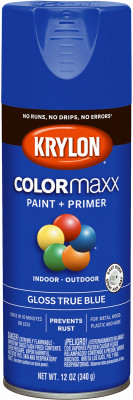 COLORmaxx Spray Paint + Primer, Gloss True Blue, 12-oz.