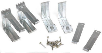 Gutter Fascia Bracket With Nails, Mill Finish Galvanized Steel, 4 In., 4-Pk.