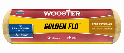Golden Flo Paint Roller Cover, Yellow Knit, 3/8-In. Nap, 9-In.