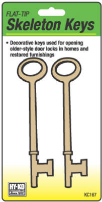 Skeleton Keys, Flat Tip, 2-Pk. (5 pieces)