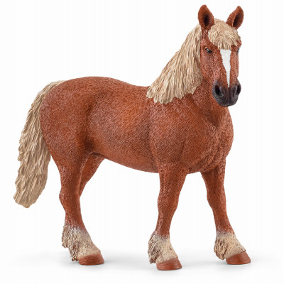 Belgian Draft Horse Toy Animal Figure, Brown & White, Ages 3 & Up (5 pieces)