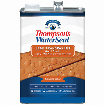 Waterproofing Stain, Solid, Natural Cedar, 1-Gallon