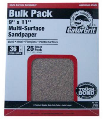 Sandpaper, Coarse 50-Grit, 9 x 11 In., 25-Ct.