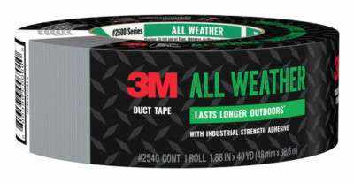 Heavy-Duty Duct Tape, Gray/Silver, 2 In. x 40 Yds.