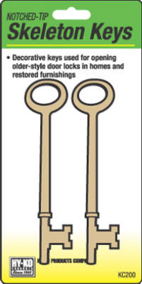 Skeleton Keys, Notched Tip, 2-Pk. (5 pieces)