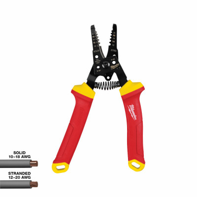 1000-Volt Insulated Wire Stripper & Cutter, 8 In.