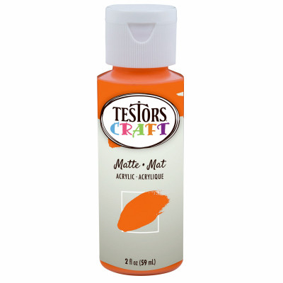 Acrylic Craft Paint, Matte Orange, 2-oz.