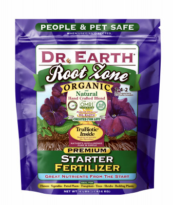 Root Zone Starter Organic Fertilizer, 2-4-2, 4 Lb. Bag