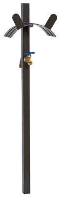 Hose Hanger With Faucet, Freestanding, Steel, Holds 150 Ft.