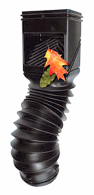 Downspout Filter, Black PVC, 18-In.