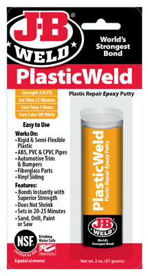 J-B Kwik Plastik Plastic Repair Epoxy Putty Stick, 2-oz.
