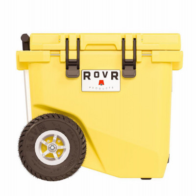 RollR 45 Quart Wheeled Hard Cooler with Telescopic Handle (SUNNY SIDE)