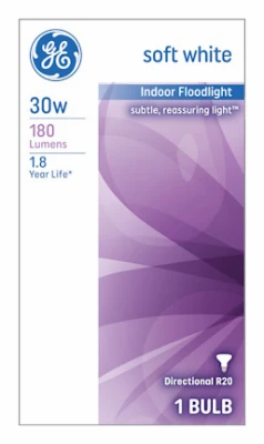 Indoor Reflector Floodlight Bulb, 30 Watt (6 pieces)