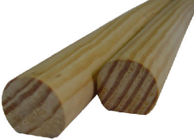 Hand Rail, Solid Pine, 1-1/2 x 1-1/16-In. x 12-Ft. (4 pieces)