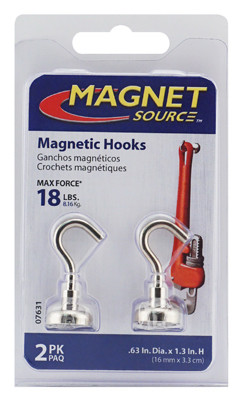 Magnetic Hook, #18, 2-Pk. (6 pieces)