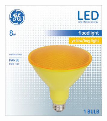 LED Flood Bulb, Yellow Reflector, 8 Watt
