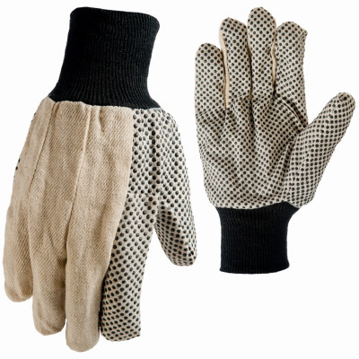 Dot Canvas Gloves, Cotton, Men's M
