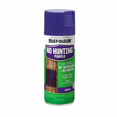No Hunting Spray Paint, Purple, 12-oz.