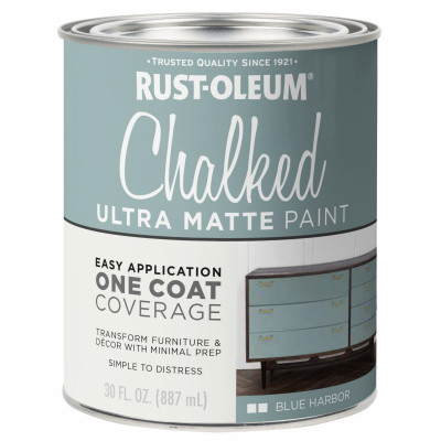 Chalked Ultra Matte Paint, Blue Harbor, Qt.