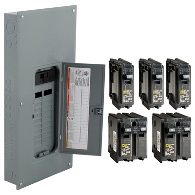 Homeline Main Breaker Installed Load Center Value Pack, 40 Poles, 200-Amp