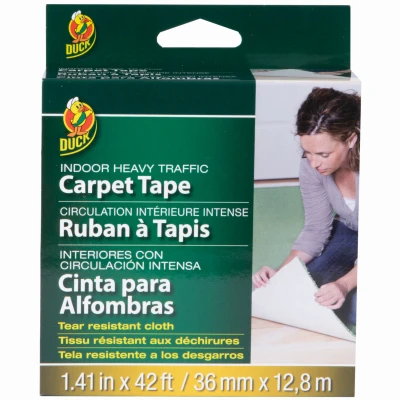 Cloth Carpet Tape, Indoor, 1.41-In. x 42-Ft.