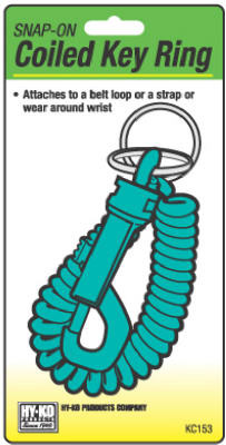Coiled Key Ring with Plastic Snap (5 pieces)