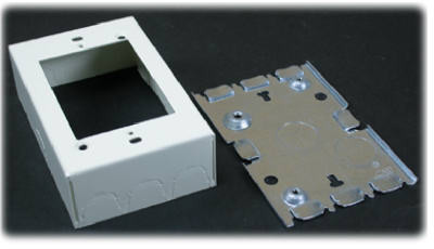 Ivory Metal Deep Switch/Receptacle Box