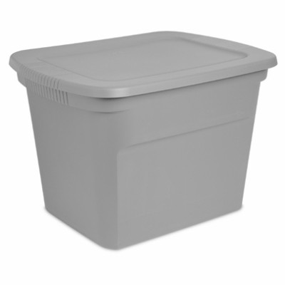 Storage Tote, Cement Color, 18-Gallons (8 pieces)