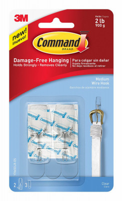Command Toggle Hook, Clear, 2-Pk.